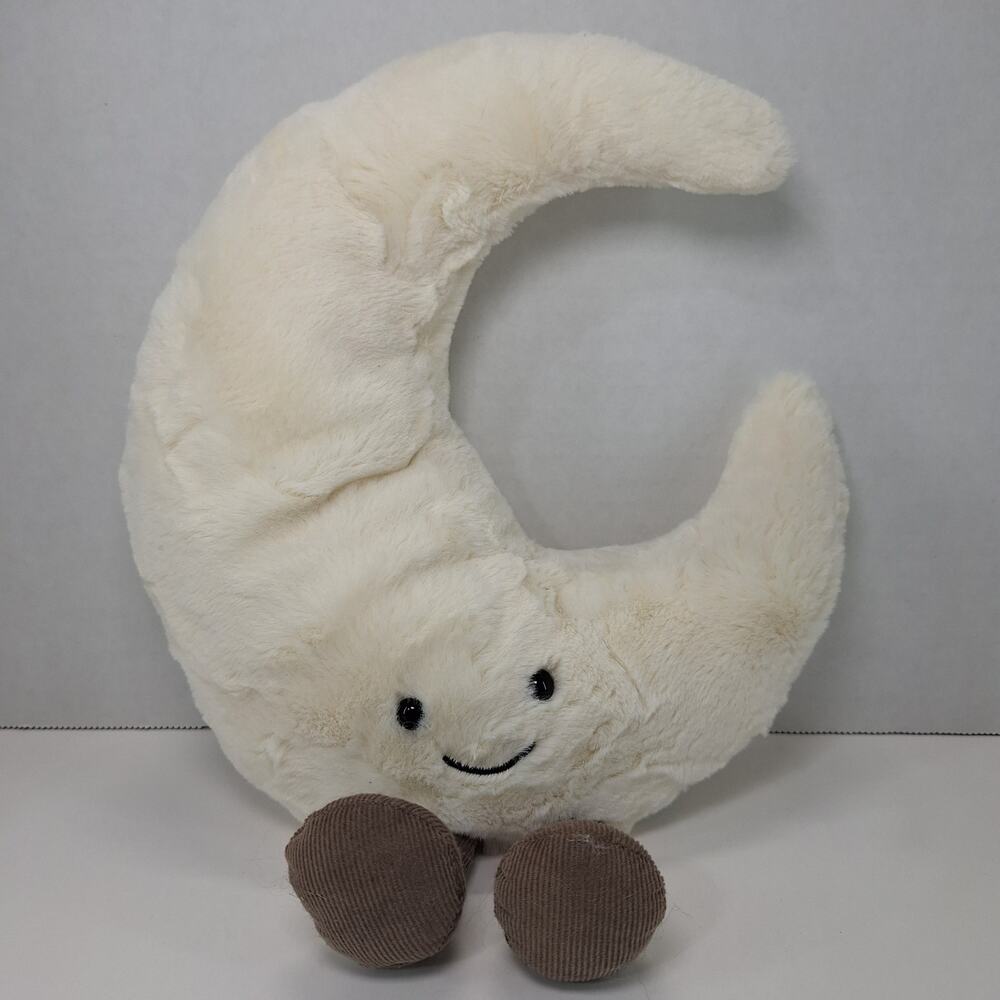 Jellycat London Amuseables Moon Medium 11” White Plush Stuffed Animal A2MOON